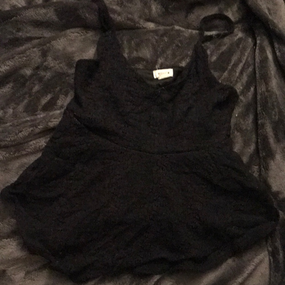 Garage Black Peplum Tank